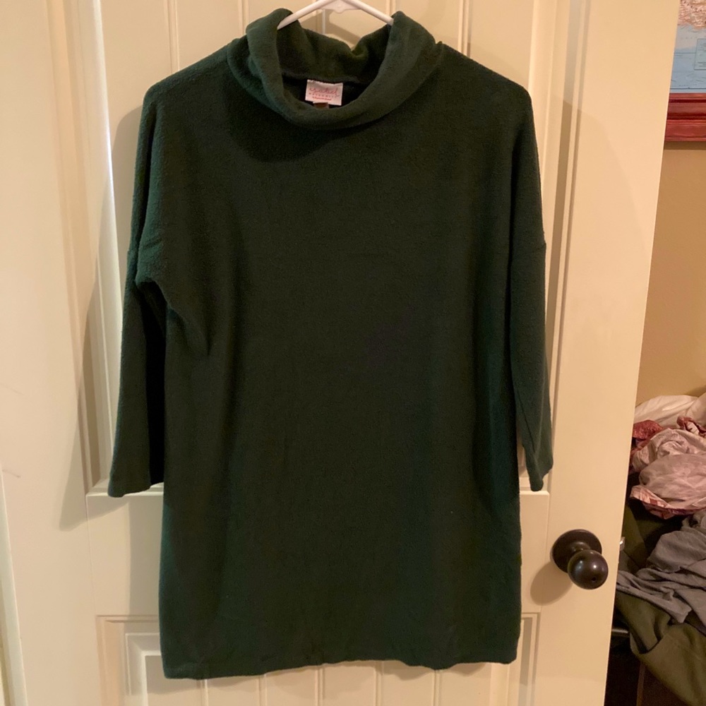 Fleece maternity cowl neck tunic